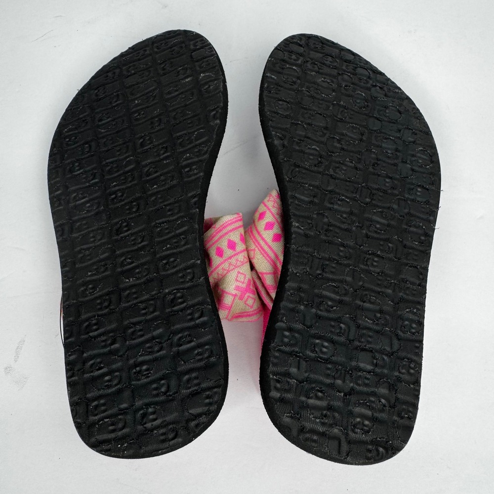 Sanuk Yoga Sling 2 Toddler Sz 9/10 Sandal Black Pink Pattern Made Outta Yoga Mat - Picture 7 of 7